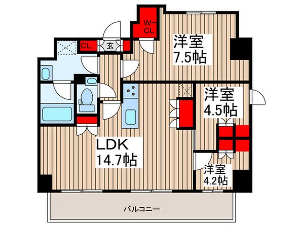 クレストコート上野の物件間取画像